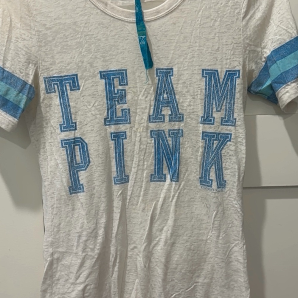 Vintage Victoria's Secret Tee Sheer Look Blue Reglan Y2K Lounge Comfy